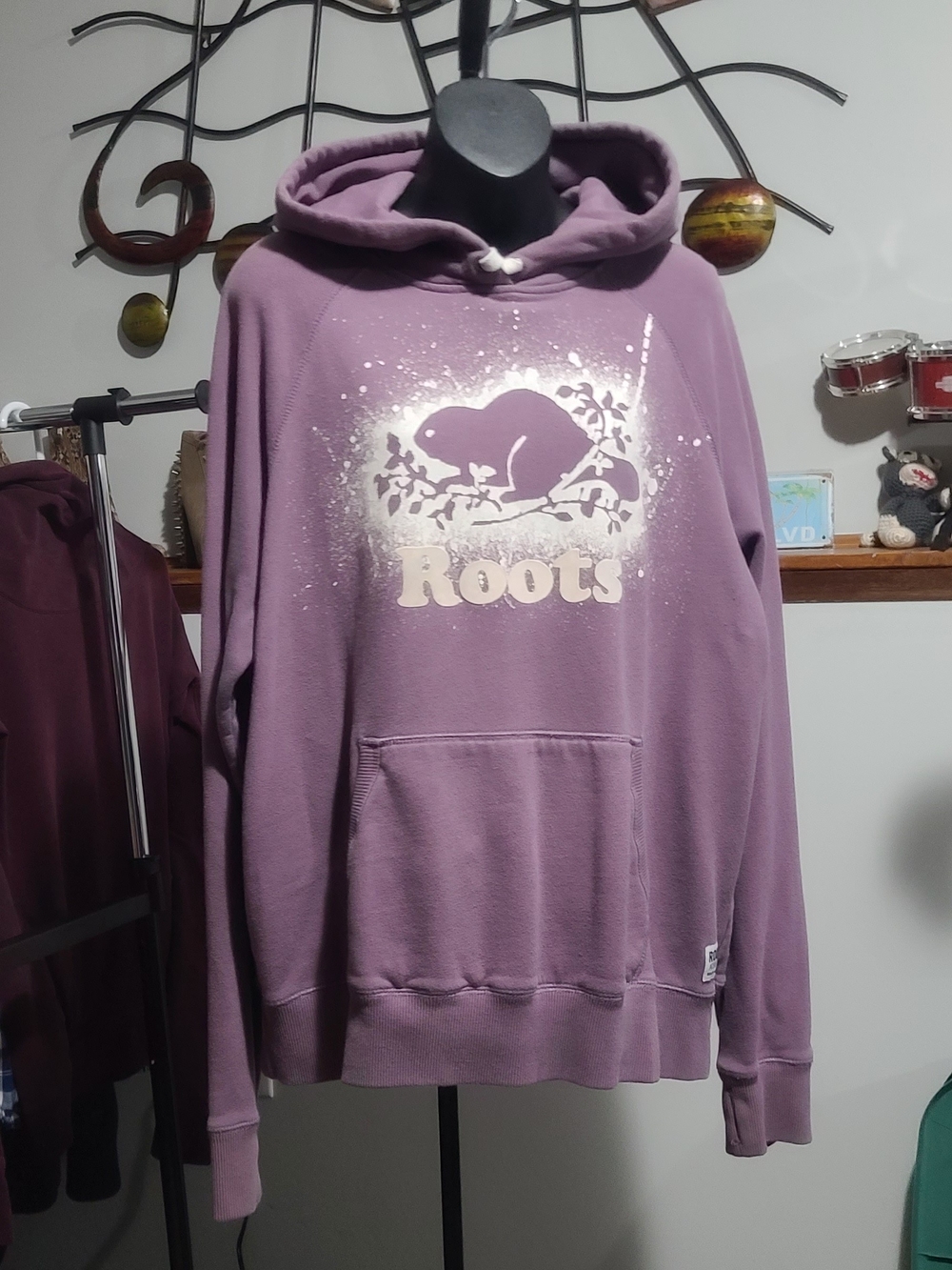 Roots Women's Purple Hoodie Sweatshirt